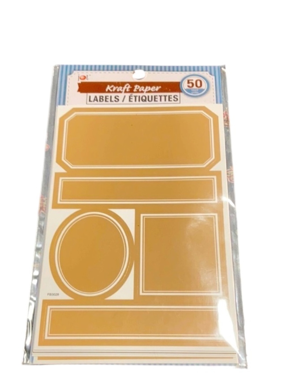 Kraft paper labels 50 count